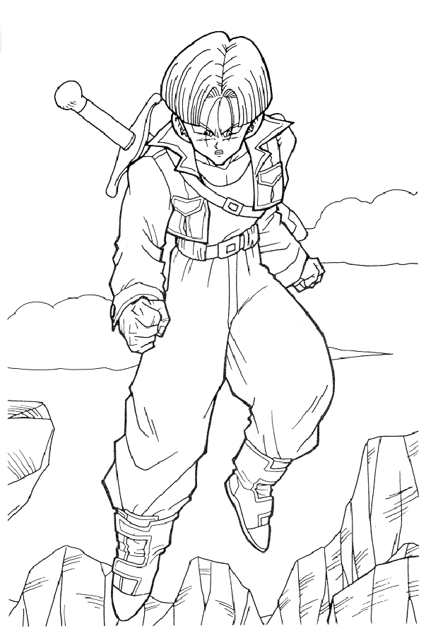 Plansa de colorat cu Dragon Ball Z 52 48
